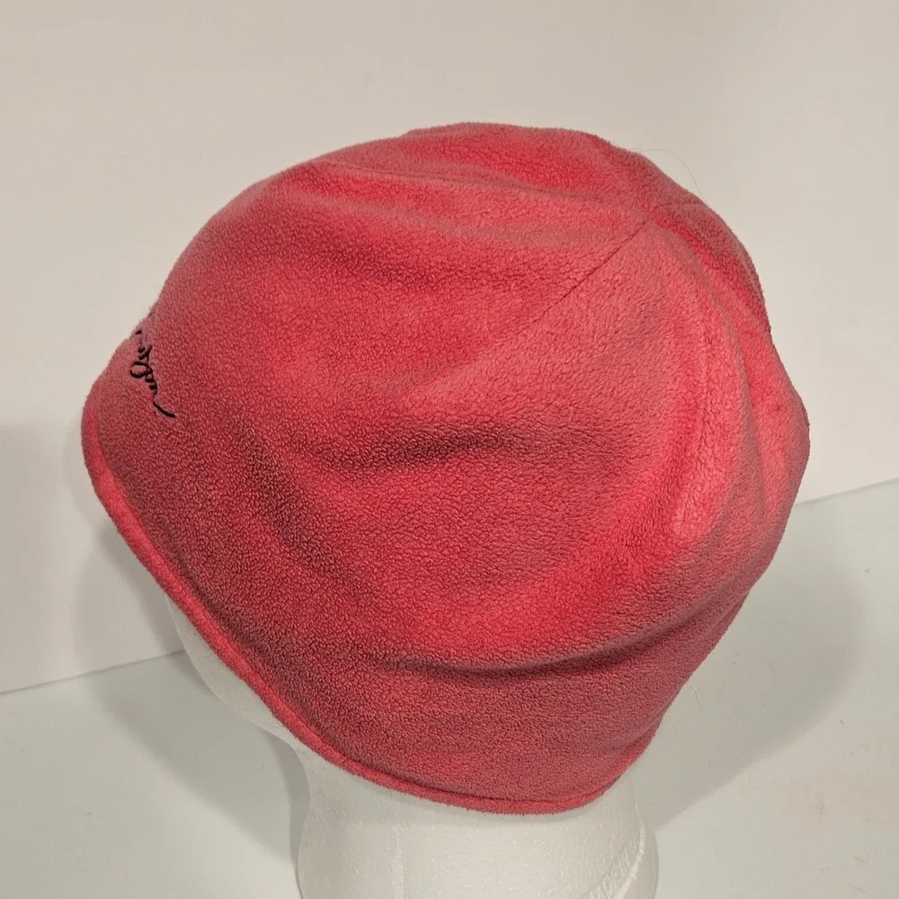 Harley-Davidson Reversible Fleece Beanie Pink Black Embroidered Logo Hat